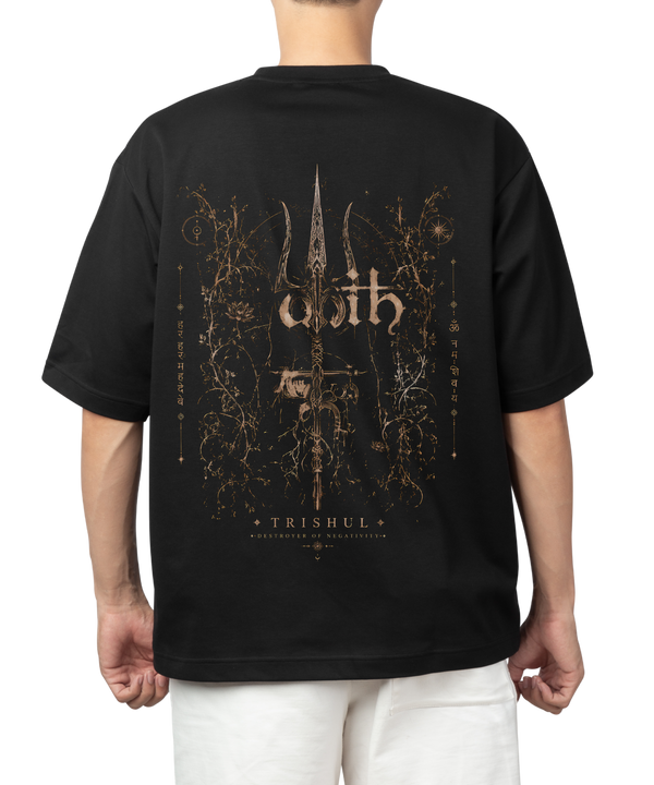 MITH Trishul Oversized T-Shirt – Destroyer of Negativity | Premium Streetwear
