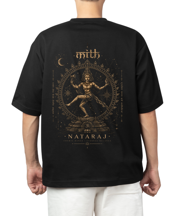 MITH Nataraj Oversized T-Shirt – Eternal Balance | Premium 240 GSM Cotton