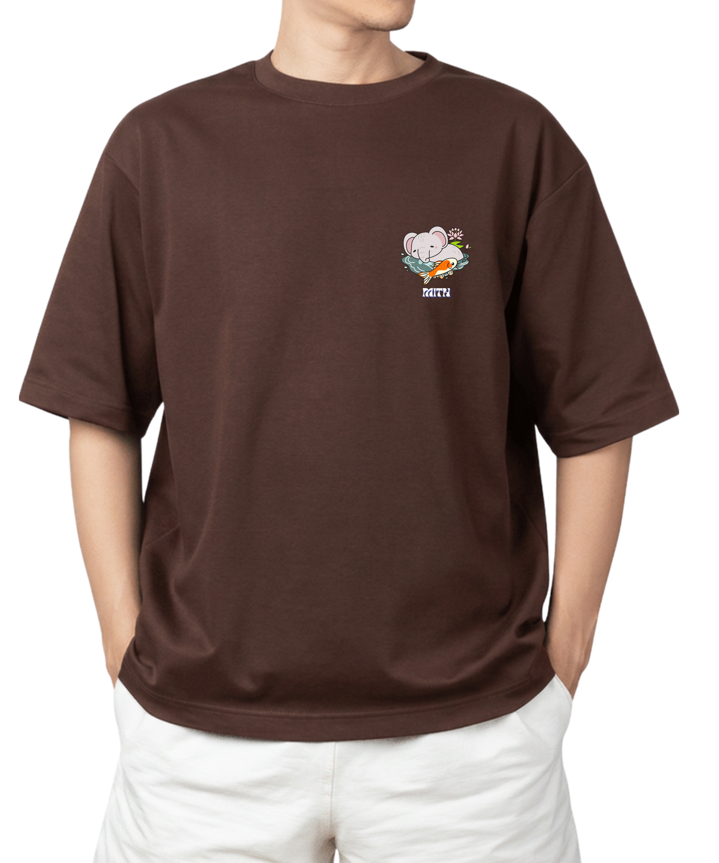 Little Elephant Pocket pals Tee | Oversized Unisex T-Shirt