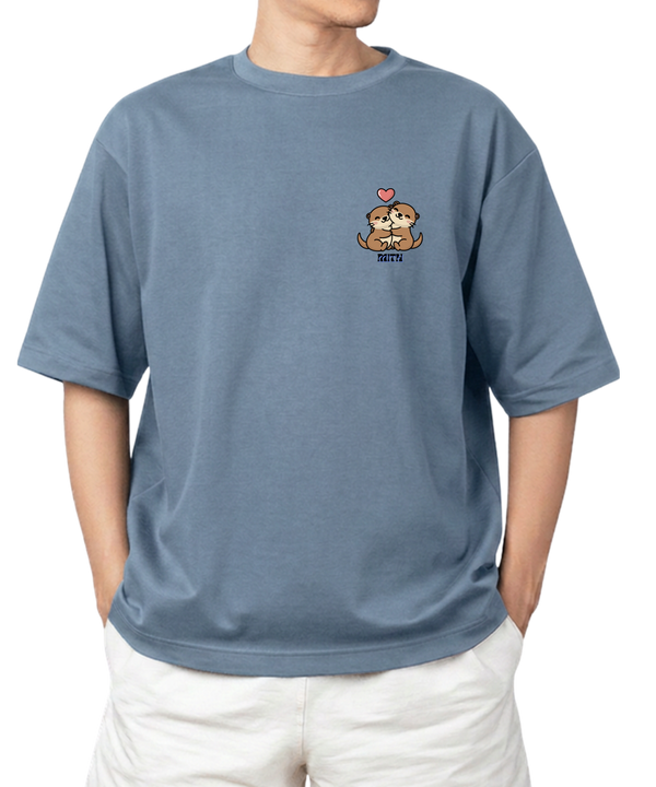 Otter Love Pocket pals Tee | Oversized Unisex T-Shirt