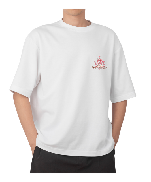 Love Lotus Pocket palsTee | Oversized Unisex T-Shirt