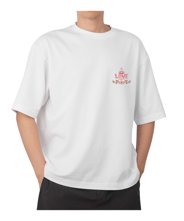 Love Lotus Pocket palsTee | Oversized Unisex T-Shirt